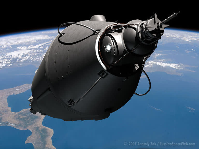 Artist rendering of Sputnik-2, which carried dog Laika
