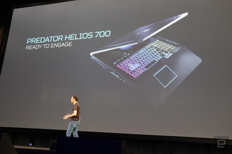 Acer's Predator Helios 700 does something we've never seen before in a gaminglaptop: Its keyboard slides out towards you, almost like a desktop