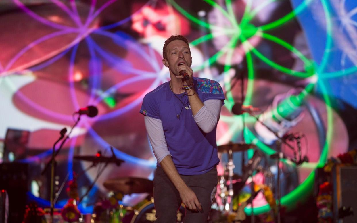 Coldplay's Chris Martin performs at Glastonbury in 2016 - Warren Allott for the Telegraph