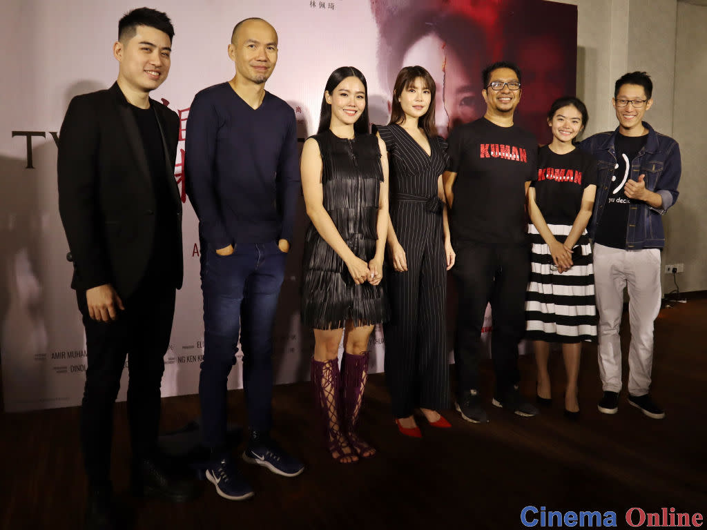 The cast and crew of "Two Sisters" at today's press conference at mmCineplexes eCurve.