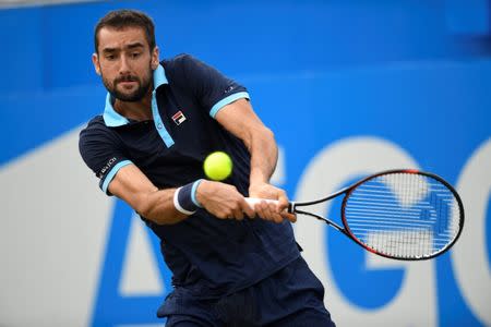 Tennis - Aegon Championships - Queen’s Club, London, Britain - June 23, 2017 Croatia's Marin Cilic in action during his quarter final match against USA's Donald Young Action Images via Reuters/Tony O'Brien