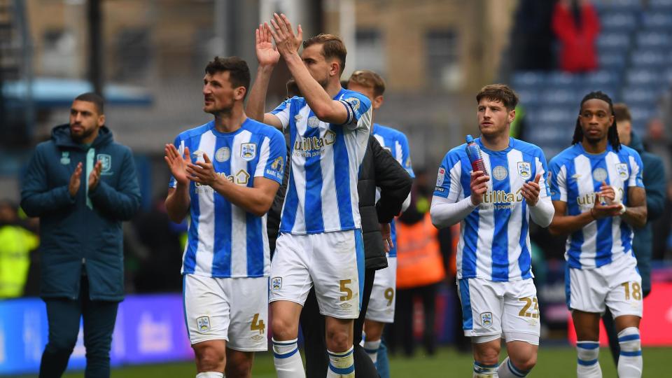 Huddersfield players after the 1-1 draw with Birmingham 