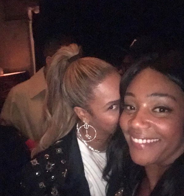 Tiffany Haddish is the one who spilled the beans. The incident took place at a party where she took this selfie with Bey. Source: Instagram / tiffanyhaddish