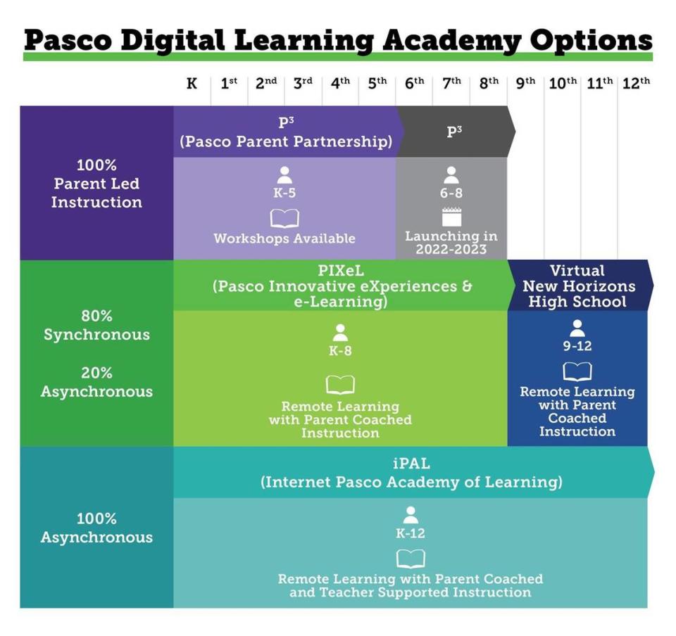 Pasco School District offers four separate online programs for its students to take advantage of. Each serve students of different ages and learning preferences to make education relevant, accessible and flexible. These programs will be housed in the new Digital Learning Center, located at 4403 W. Court Street.