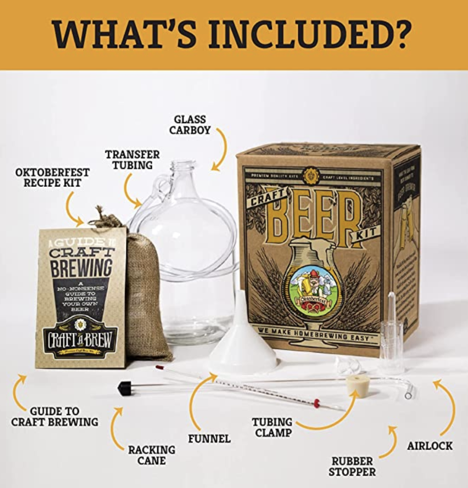 Craft A Brew Oktoberfest Ale Beer Kit, Reusable. PHOTO: Amazon