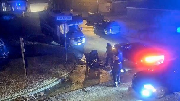 PHOTO: In this image from video released and partially redacted by the city of Memphis, Tenn., Tyre Nichols lies on the ground during a brutal attack by Memphis Police officers, Jan. 7, 2023, in Memphis. (City of Memphis via AP, FILE)