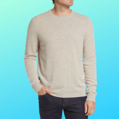 Nordstrom cashmere crewneck sweater (15% off list price)