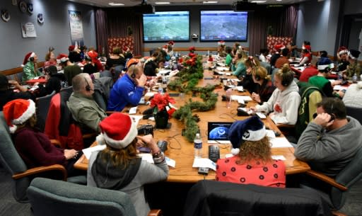 Since 1955 NORAD has been tracking Santa, seen here at Peterson Air Force Base, Colorado, on December 24, 2019