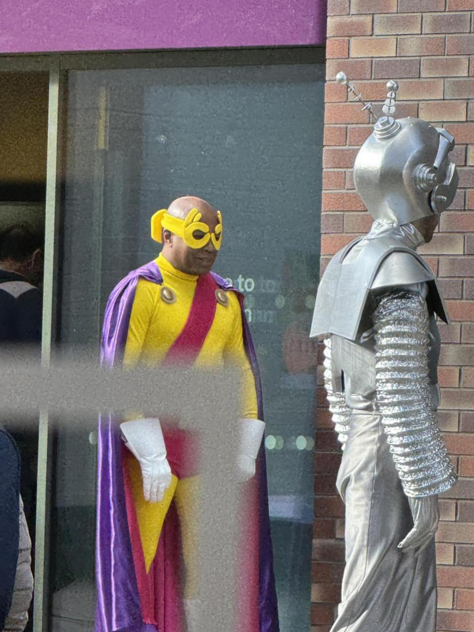 Swindon Advertiser: Unusually dressed 'aliens' spotted outside Premier Inn in Swindon town centre