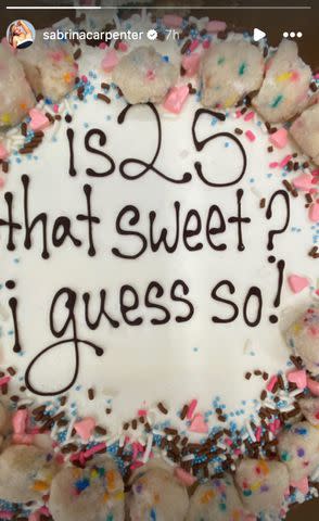 <p>Sabrina Carpenter/Instagram</p> Sabrina Carpenter's birthday cake