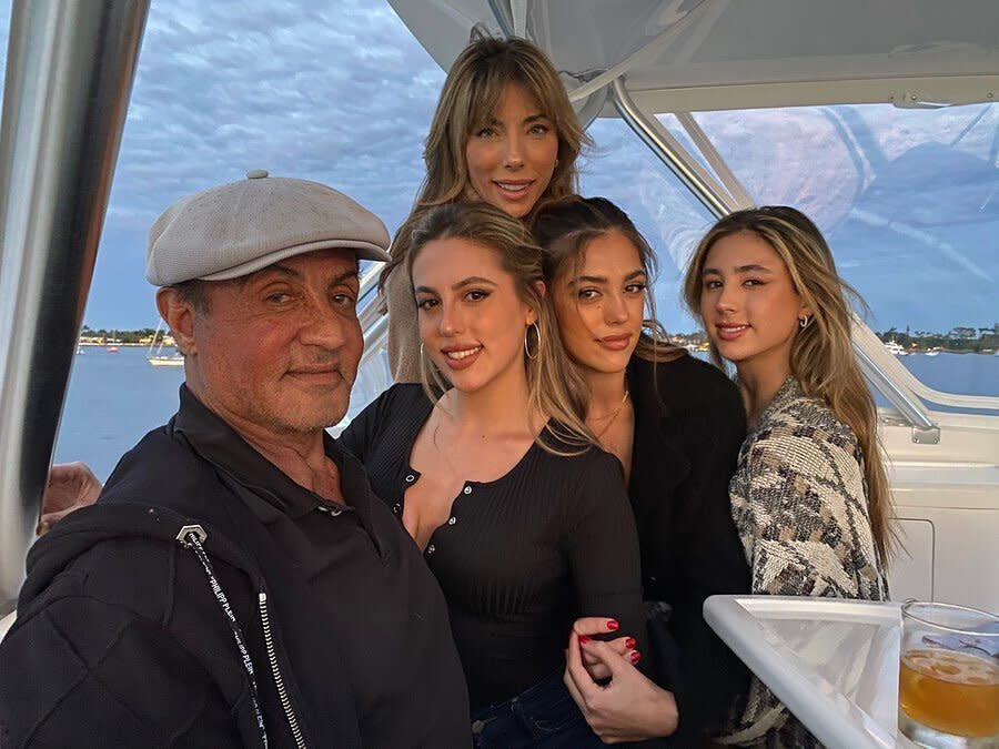 Sylvester Stallone and his daughters