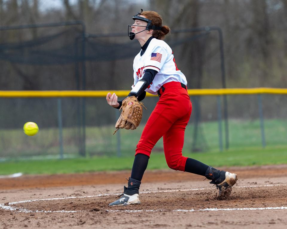 Pinckney's Sydney Pease struck out all nine batters she faced in a 15-0 victory over Ypsilanti.