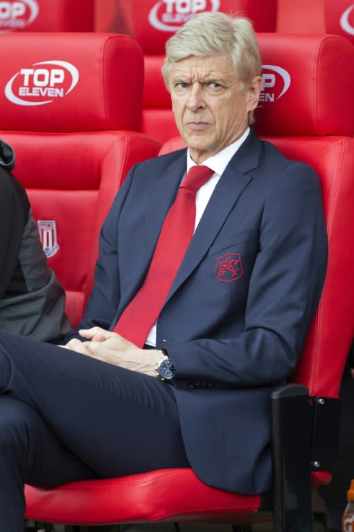 Arsenal's manager Arsene Wenger was left fuming by two failed penalty appeals during their English Premier League match against Stoke City, at the Bet365 Stadium in Stoke-on-Trent, on August 19, 2017