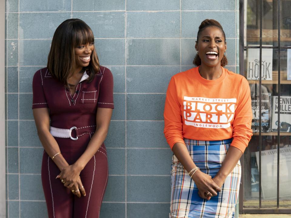 Yvonne Orji, Issa Rae as Molly and Issa Insecure season four Merie W. Wallace HBO 