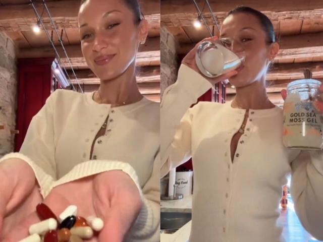 Sea moss and supplements: Bella Hadid give fans a glimpse at her