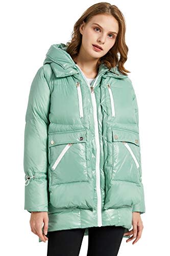 Orolay Women's Thickened Winter Down Coat Windproof Puffer Jacket with 6 Pockets Beryl Green S (Amazon / Amazon)