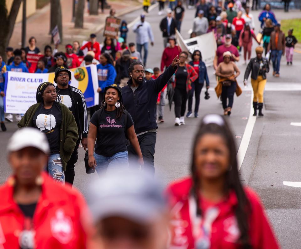 Hundreds of people and several organizations took part in the MLK Holiday Celebration (40th Anniversary Edition) held Monday afternoon in downtown Gainesville.