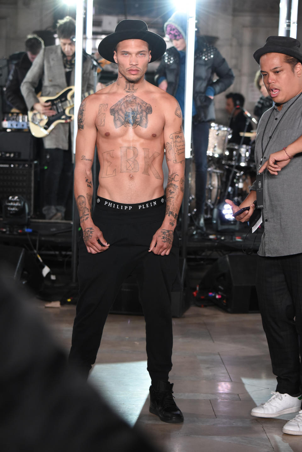 Jeremy, 34, walked in the Philipp Plein collection during, New York Fashion Week back in February. Photo: Getty