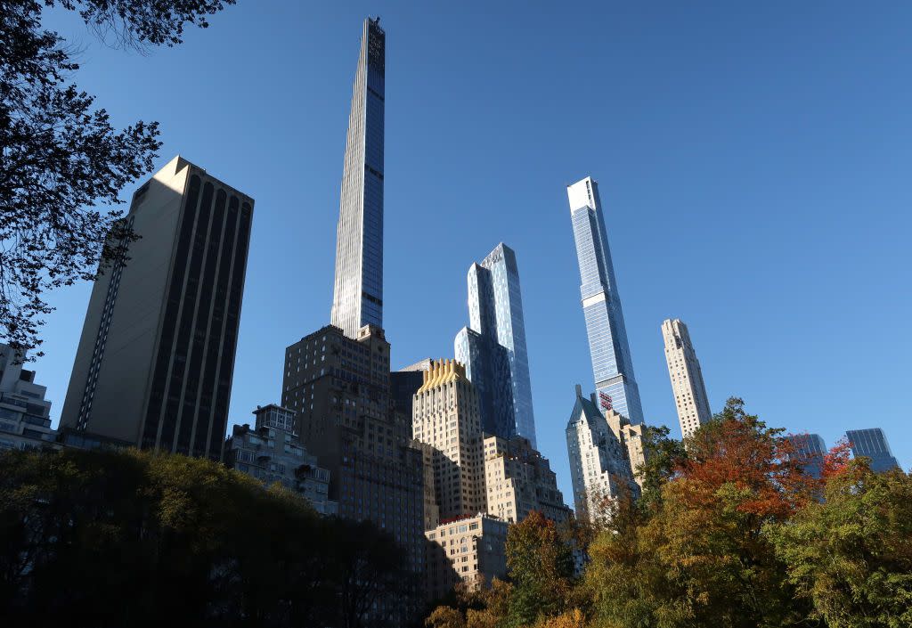 The Steinway Tower rises above all other skyscrapers on NYC's Billionaires' Row