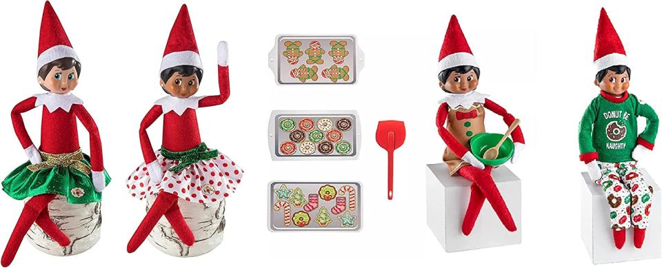 Elf-on-The-Shelf-Accessory-Kit-Pair-of-Party-Skirts-Donut-Pajama-Set-and-Elf-Baker-Set-Christmas-Elf-Outfit-Set-Amazon