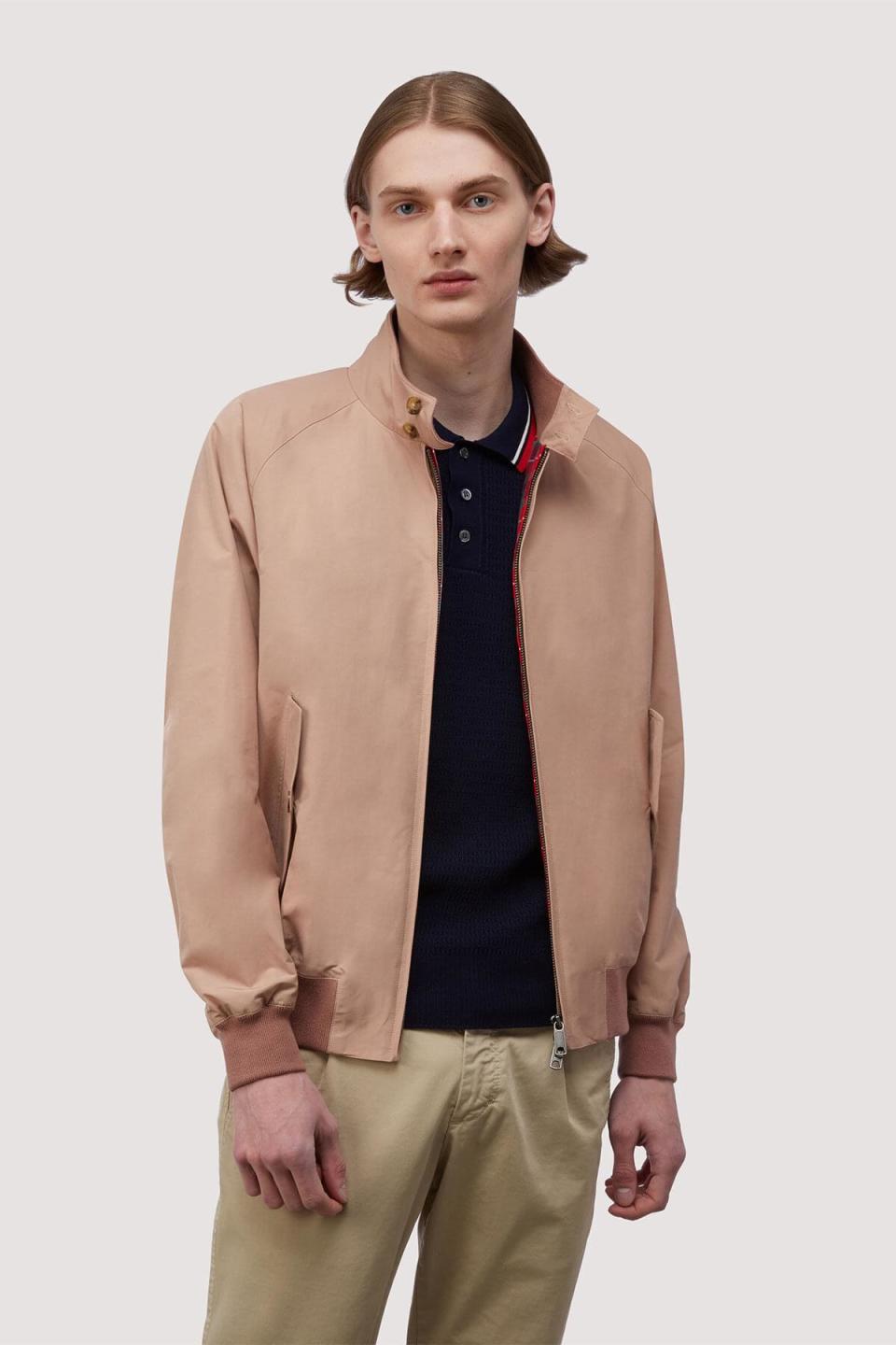 <p><a href="https://uk.baracuta.com/products/baracuta-g9-harrington-jacket-brcps0001bcny1-8221" rel="nofollow noopener" target="_blank" data-ylk="slk:Shop Now;elm:context_link;itc:0;sec:content-canvas" class="link ">Shop Now</a></p><p>G9 Harrington Jacket</p><p>baracuta.com</p><p>$449.00</p>