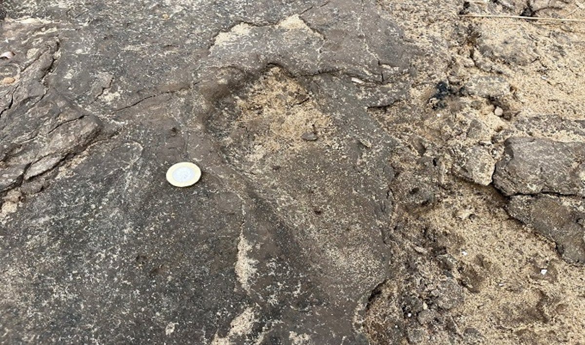Researchers have found human footprints from thousands of years ago on Formby Beach (Professor Jamie Woodward)