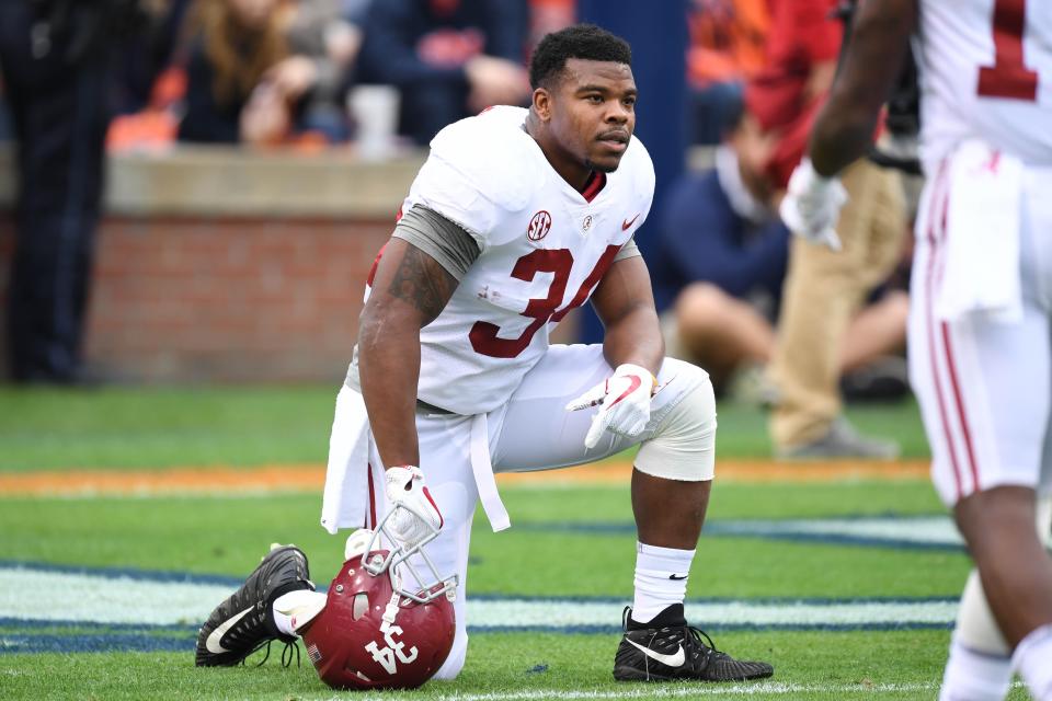 Running back Damien Harris, who played at Madison Southern and at Alabama, recently retired from the NFL.