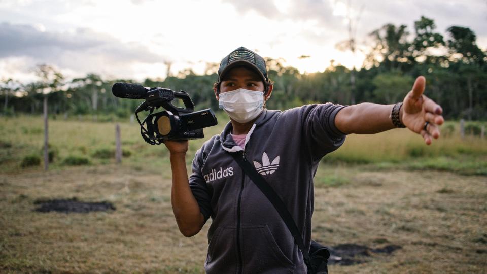 Cinematographer Tangae-Uru-eu-wau-wau shooting “The Territory” - Credit: Courtesy of filmmaker