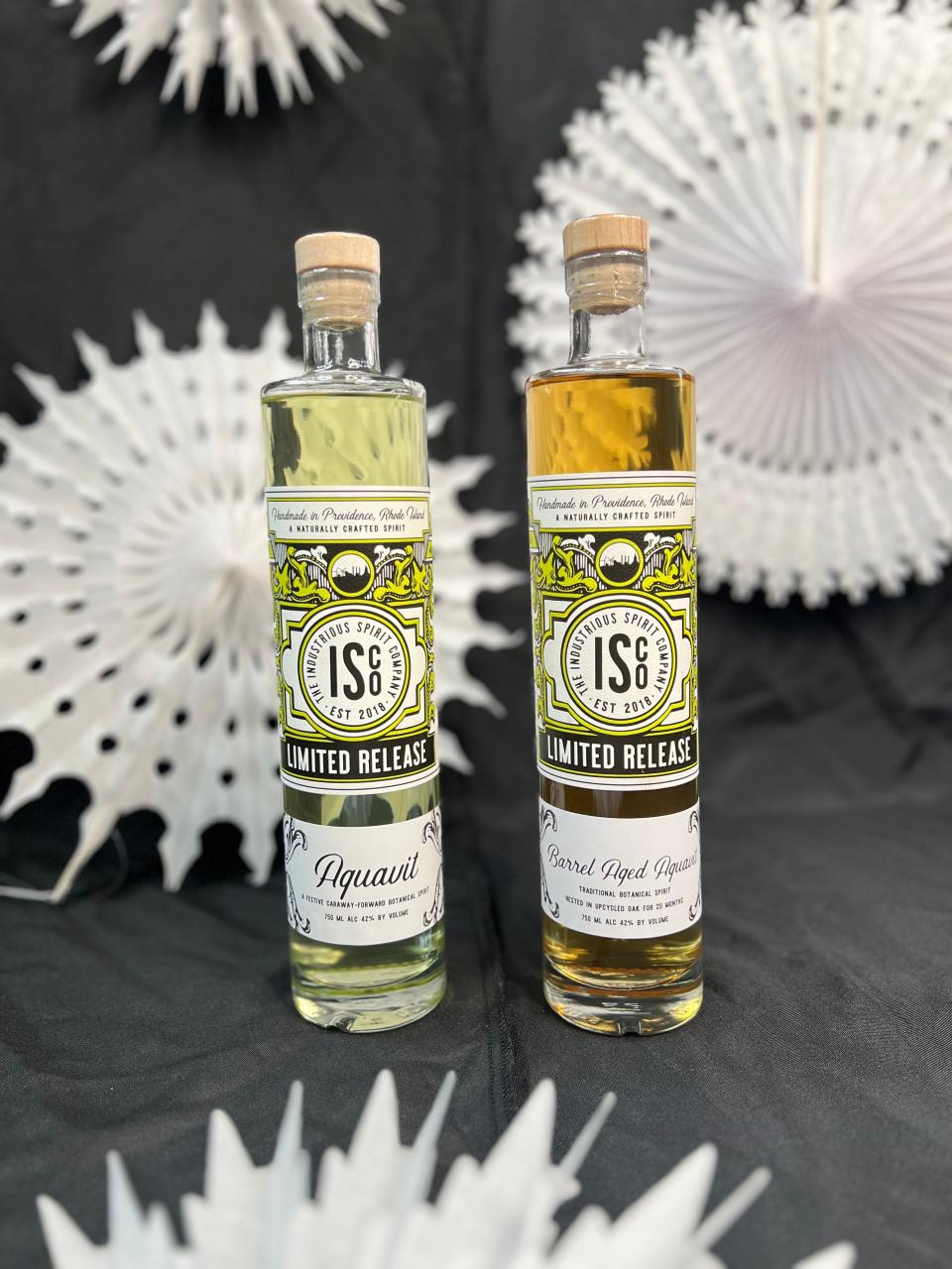 Aquavit is the newest release from Providence's Industrious Spirit Company. They also have a barrel-aged version.