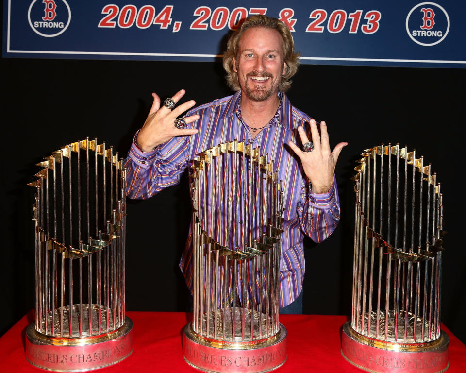 Red Sox analyst Steve Lyons has been away from NESN due to a domestic battery charge. (Getty Images)