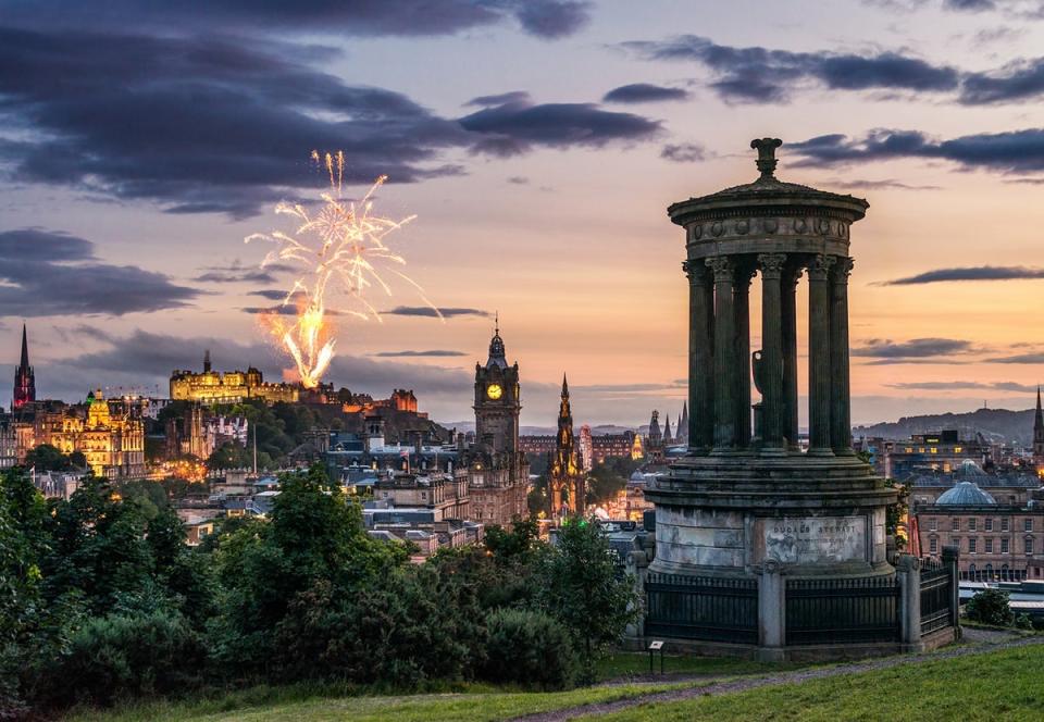 Hogmanay celebrations in the Scottish capital are among the world’s greatest New Year’s Eve events (Getty Images)