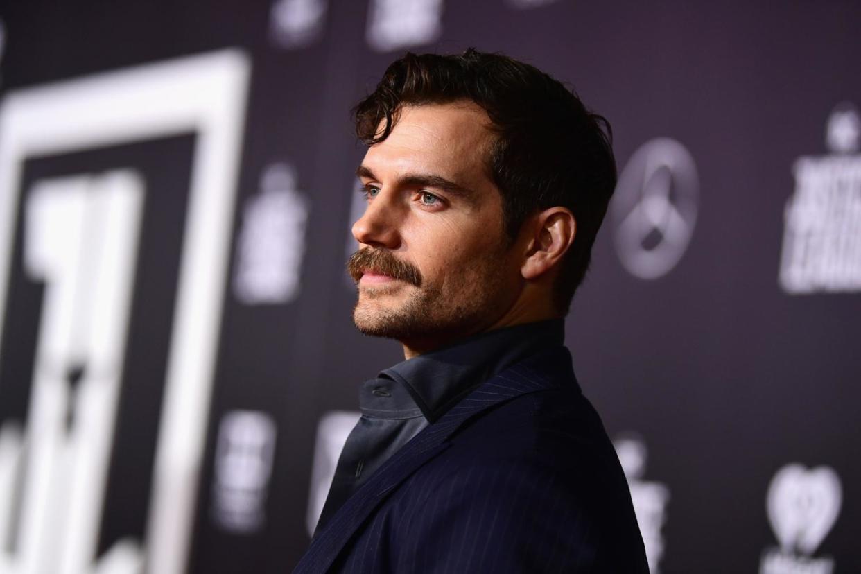 Clean shave: Henry Cavill has posted a video saying goodbye to his moustache: Emma McIntyre/Getty Images