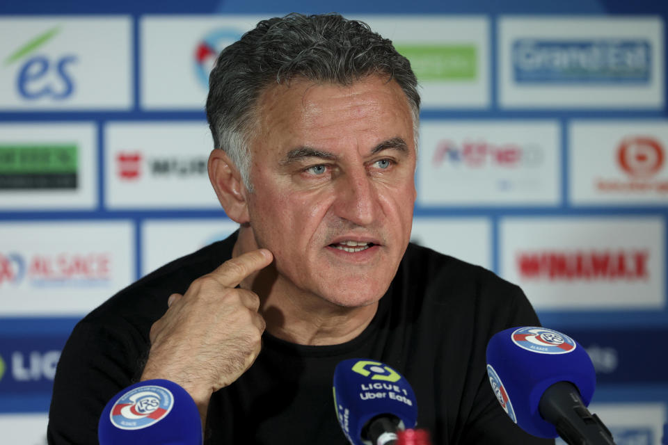 Christophe Galtier, entraîneur du PSG, lors d’une conférence de presse le 27 mai 2023 (illustration)