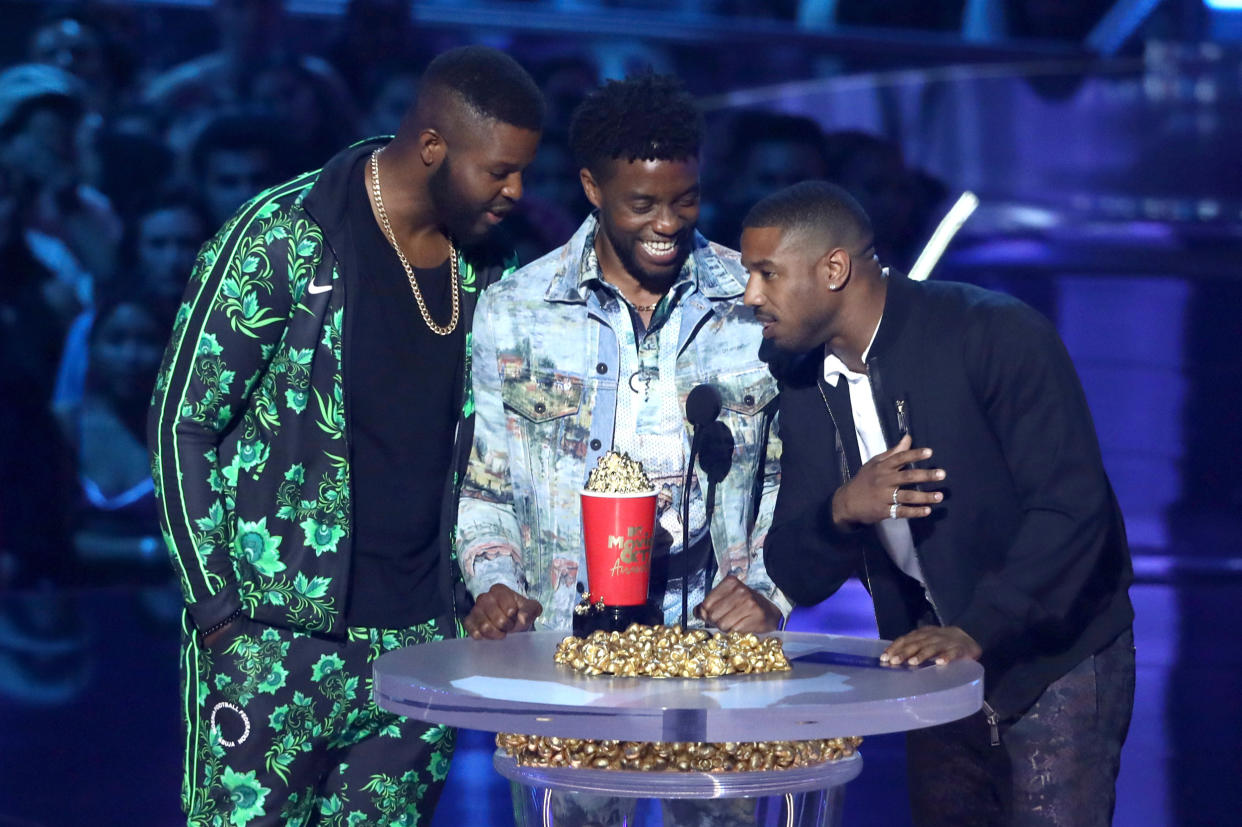 Der Cast von „Black Panther“ räumte bei den MTV Movie Awards ordentlich ab. (Bild: AP Photo)