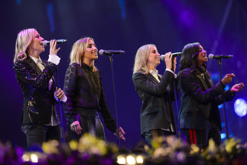 All Saints (l-r Nicole Appleton, Melanie Blatt, Natalie Appleton, Shaznay Lewis) performing at BBC Proms in the Park, in Hyde Park, London. PRESS ASSOCIATION Photo. Picture date: Saturday September 10, 2016. Photo credit should read: Matt Crossick/PA Wire. 