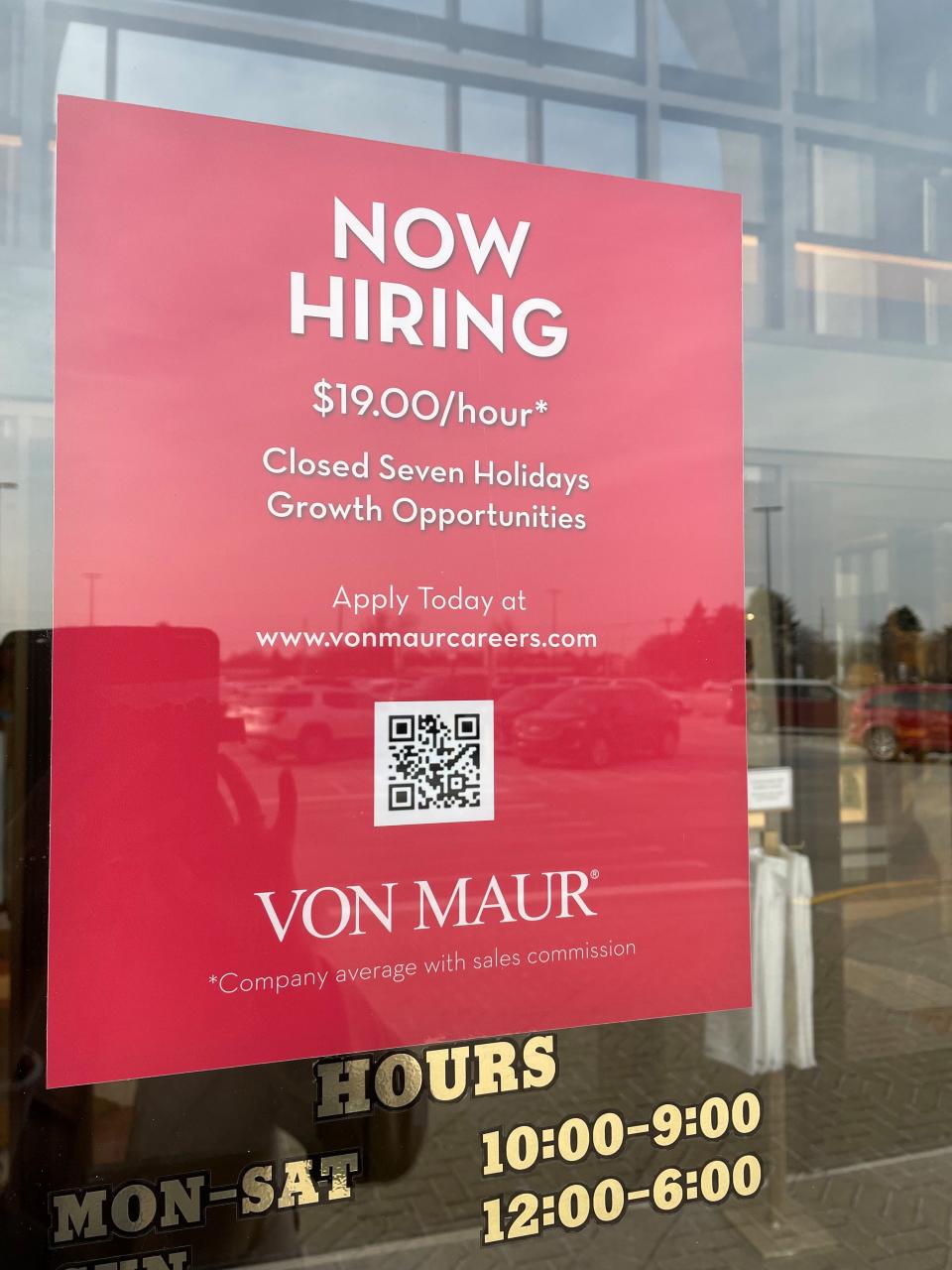 Von Maur department store in Livonia is an example of other industries offering competitive wages.