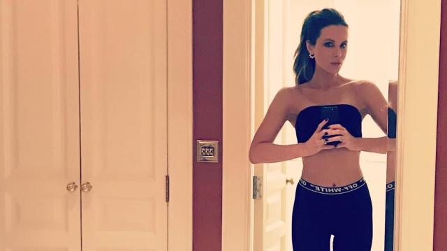 Kate Beckinsale Spreads Legs In Tube Top & The Caption Is Very NSFW
