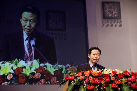 Xiao Jie, former tax chief and Minister of Finance deputy minister, attends a forum in Guangzhou, Guangdong province, China, March 25, 2012. REUTERS/Stringer