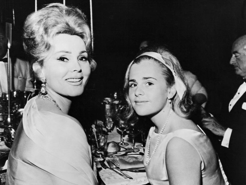 Zsa Zsa Gabor and daughter Francesca Hilton in 1963