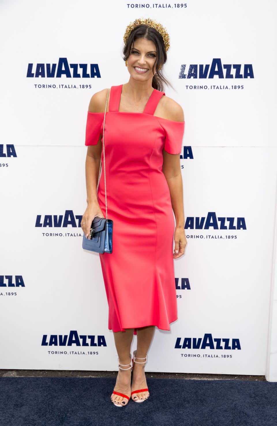 Lavazza ambassador and former Packed to the Rafters star Zoe Ventoura was also looking pretty in pink. Photo: Media Mode