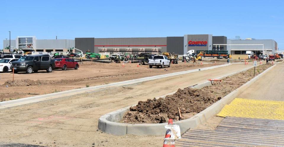 The Costco store going up at Claribel and Oakdale roads in Riverbank is pictured April 30, 2024. It is scheduled to open June 13.