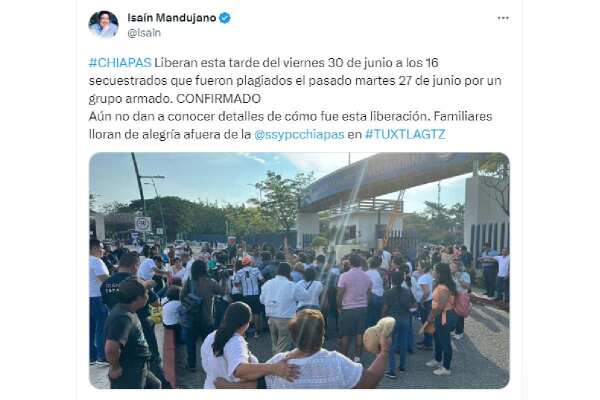 liberan trabajadores secuestrados chiapas