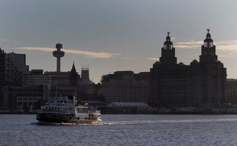 Ferry sails across River Mersey following COVID-19 outbreak in Liverpool