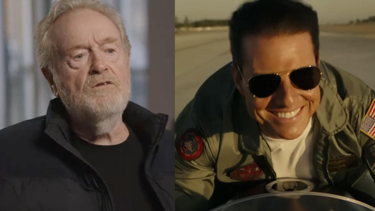 Ridley Scott in a behind the scenes look at Napoleon, Tom Cruise in Top Gun: Maverick Trailer. 