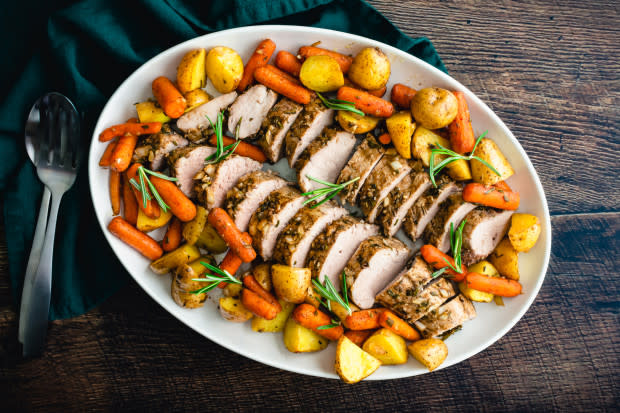 <p><a href="https://www.gettyimages.com/detail/photo/roast-pork-tenderloin-with-potatoes-and-baby-royalty-free-image/1405675657?phrase=pork+tenderloin&adppopup=true" rel="nofollow noopener" target="_blank" data-ylk="slk:Candice Bell/Getty Images;elm:context_link;itc:0;sec:content-canvas" class="link ">Candice Bell/Getty Images</a></p>
