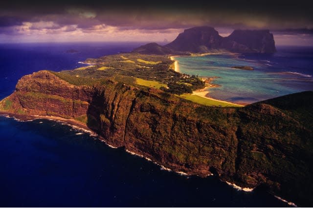 Arial view of Lord Howe Island