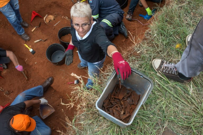 The government-organised exhumation in Pretoria was the first of its kind in South Africa, part of the country's attempts to come to terms with its painful past