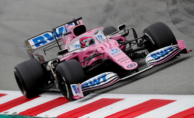 FILE PHOTO: Racing Point's Sergio Perez in action during pre-season testing