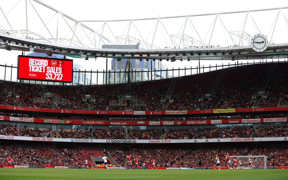 Attendance at the Emirates - Tottenham Hotspur FC