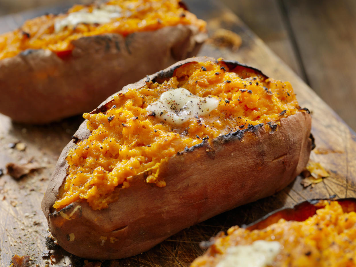 Sweet potatoes are loaded with potassium — just go easy on the butter.